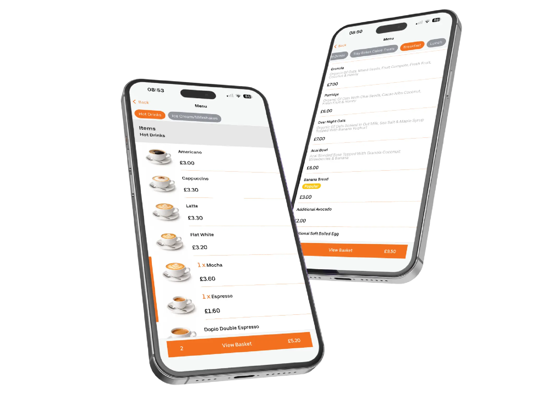 iWantFed online ordering screens connected to TapaPOS