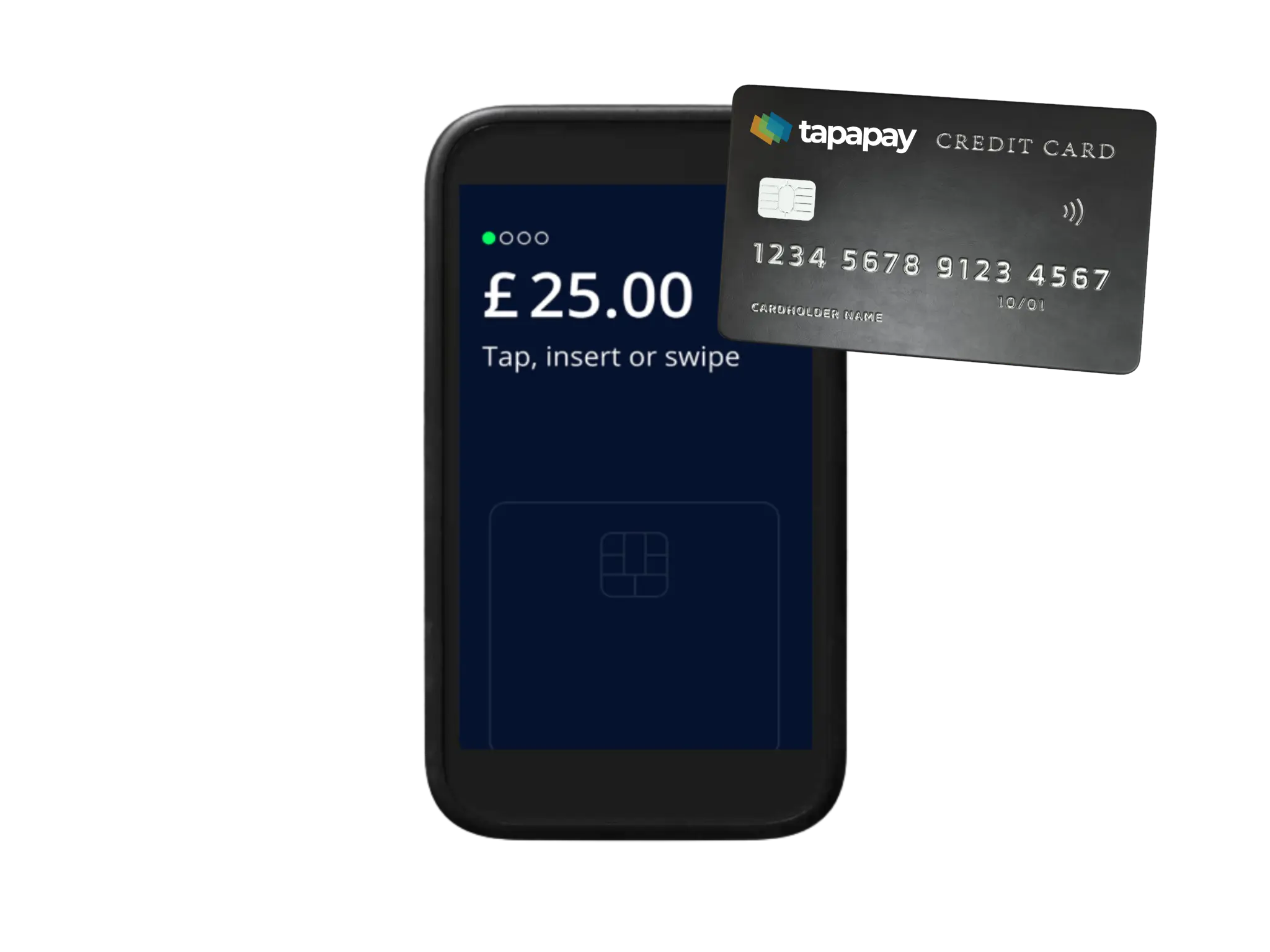 TapaPay AMS1 handheld payment screen