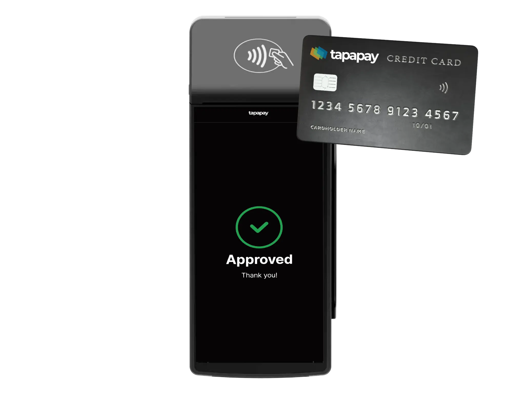 TapaPay handheld payment approved screen