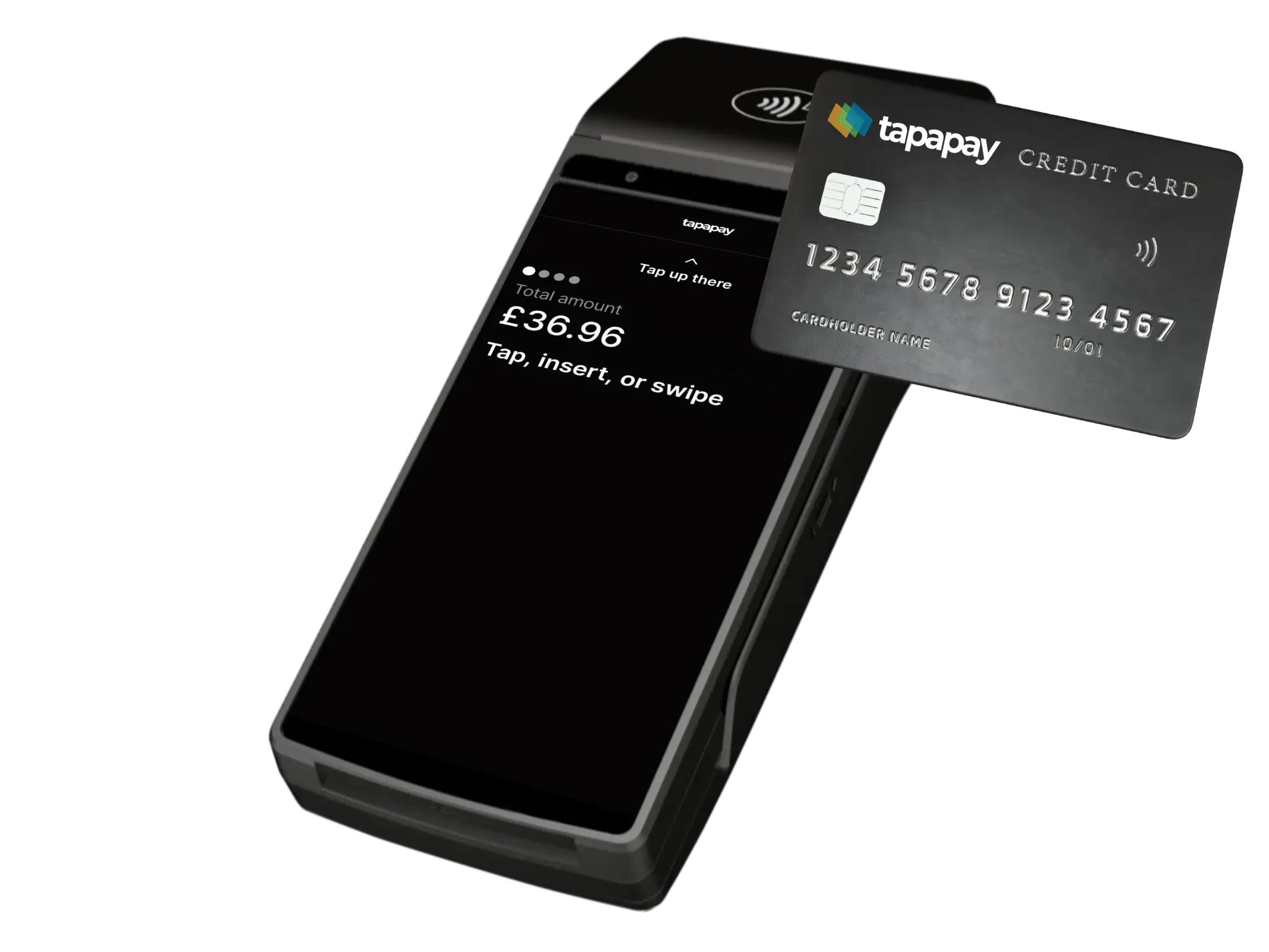 TapaPay handheld card payment screen
